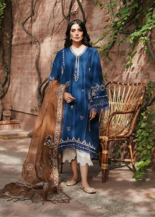 Lawn Unstitched 3 Piece Embroidered Dress AL-121